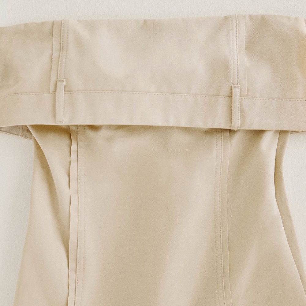 Zara limited edition strapless stylish cotton dress - Picture 8 of 9